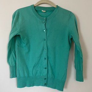 J.Crew Turquoise Cardigan (Size Small)